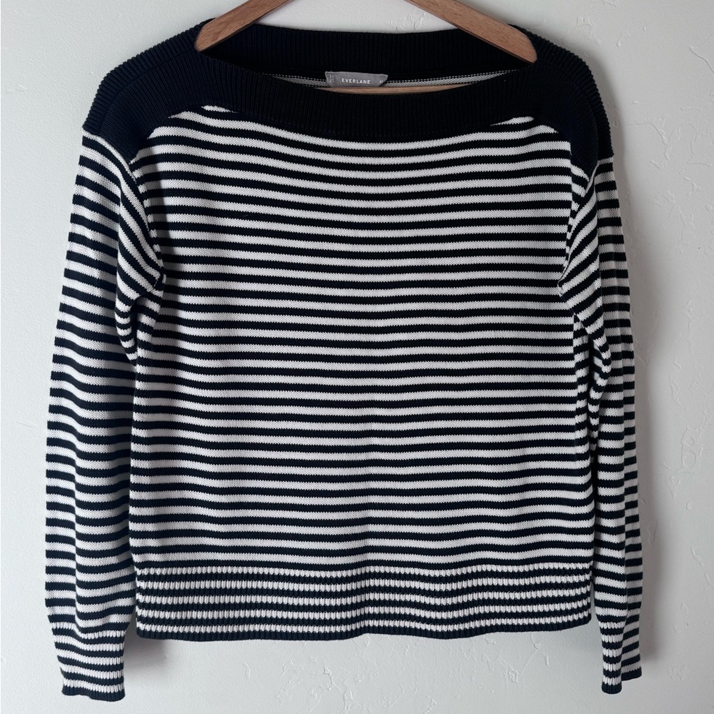 Everlane stripped pullover sweater